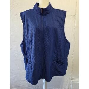 Blue Mountain Blue Zip Up Vest Woman's Size 3X